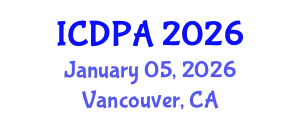 International Conference on Developmental Psychology and Adolescence (ICDPA) January 05, 2026 - Vancouver, Canada