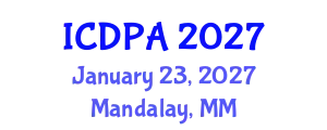 International Conference on Developmental Psychology and Adolescence (ICDPA) January 23, 2027 - Mandalay, Myanmar