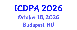 International Conference on Developmental Psychology and Adolescence (ICDPA) October 18, 2026 - Budapest, Hungary