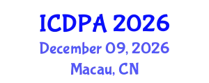 International Conference on Developmental Psychology and Adolescence (ICDPA) December 09, 2026 - Macau, China