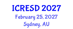 International Conference on Renewable Energy and Sustainable Development (ICRESD) February 25, 2027 - Sydney, Australia