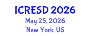 International Conference on Renewable Energy and Sustainable Development (ICRESD) May 25, 2026 - New York, United States