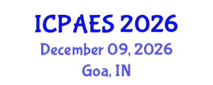International Conference on Physical Activity and Exercise Sciences (ICPAES) December 09, 2026 - Goa, India