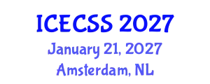 International Conference on Economic, Cultural and Social Studies (ICECSS) January 21, 2027 - Amsterdam, Netherlands