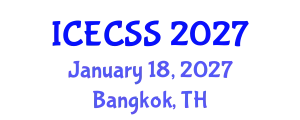 International Conference on Economic, Cultural and Social Studies (ICECSS) January 18, 2027 - Bangkok, Thailand
