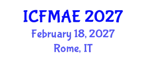 International Conference on Fluid Mechanics and Aerodynamic Engineering (ICFMAE) February 18, 2027 - Rome, Italy
