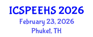 International Conference on Sport, Physical Education, Exercise and Health Sciences (ICSPEEHS) February 23, 2026 - Phuket, Thailand