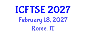 International Conference on Flow Technology, Science and Engineering (ICFTSE) February 18, 2027 - Rome, Italy
