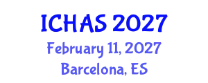International Conference on Humanitarian Aid and Service (ICHAS) February 11, 2027 - Barcelona, Spain