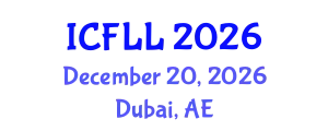 International Conference on French Language and Linguistics (ICFLL) December 20, 2026 - Dubai, United Arab Emirates