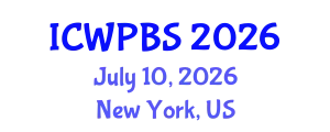 International Conference on Water Pollution and Biological Sciences (ICWPBS) July 10, 2026 - New York, United States