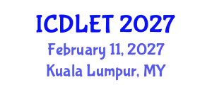 International Conference on Digital Libraries and Educational Technology (ICDLET) February 11, 2027 - Kuala Lumpur, Malaysia