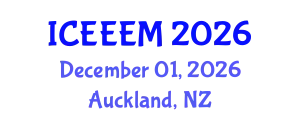 International Conference on Energy Engineering and Energy Management (ICEEEM) December 01, 2026 - Auckland, New Zealand