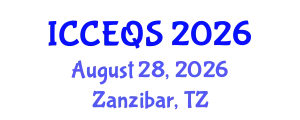 International Conference on Construction Engineering and Quantity Surveying (ICCEQS) August 28, 2026 - Zanzibar, Tanzania