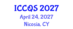 International Conference on Construction and Quantity Surveying (ICCQS) April 24, 2027 - Nicosia, Cyprus