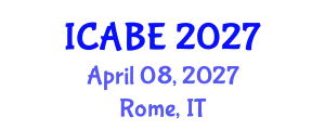 International Conference on Agriculture and Bioprocess Engineering (ICABE) April 08, 2027 - Rome, Italy