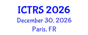International Conference on Theology and Religious Studies (ICTRS) December 30, 2026 - Paris, France
