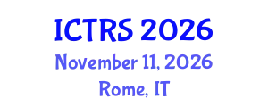 International Conference on Theology and Religious Studies (ICTRS) November 11, 2026 - Rome, Italy
