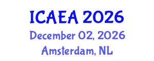 International Conference on Agricultural Engineering and Agroecology (ICAEA) December 02, 2026 - Amsterdam, Netherlands