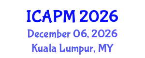 International Conference on Environmental Pollution Management (ICAPM) December 06, 2026 - Kuala Lumpur, Malaysia