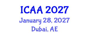International Conference on Astronomy and Astrophysics (ICAA) January 28, 2027 - Dubai, United Arab Emirates