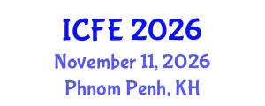 International Conference on Nutrition and Food Engineering (ICFE) November 11, 2026 - Phnom Penh, Cambodia