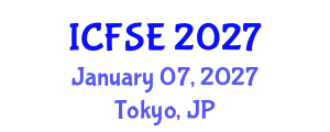 International Conference on Food Science and Engineering (ICFSE) January 07, 2027 - Tokyo, Japan