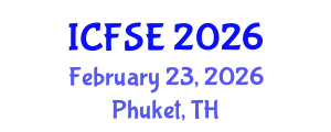 International Conference on Food Science and Engineering (ICFSE) February 23, 2026 - Phuket, Thailand
