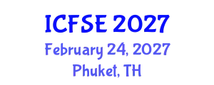 International Conference on Food Science and Engineering (ICFSE) February 24, 2027 - Phuket, Thailand