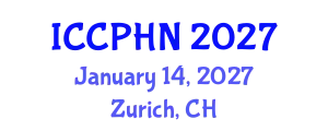 International Conference on Clinical and Public Health Nutrition (ICCPHN) January 14, 2027 - Zurich, Switzerland