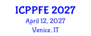 International Conference on Plasma Physics and Fusion Energy (ICPPFE) April 12, 2027 - Venice, Italy