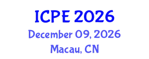 International Conference on Polymer Engineering (ICPE) December 09, 2026 - Macau, China