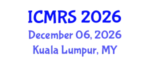 International Conference on Municipal Regeneration and Sustainability (ICMRS) December 06, 2026 - Kuala Lumpur, Malaysia