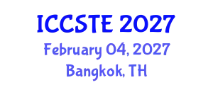 International Conference on Control Systems and Transportation Engineering (ICCSTE) February 04, 2027 - Bangkok, Thailand
