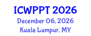 International Conference on Water Pollution and Purification Technologies (ICWPPT) December 06, 2026 - Kuala Lumpur, Malaysia