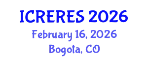 International Conference on Renewable Energy Resource and Energy Storage (ICRERES) February 16, 2026 - Bogota, Colombia