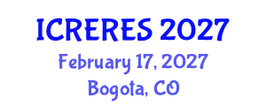 International Conference on Renewable Energy Resource and Energy Storage (ICRERES) February 17, 2027 - Bogota, Colombia