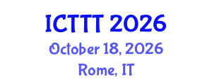 International Conference on Telecare, Telehealth and Telemedicine (ICTTT) October 18, 2026 - Rome, Italy