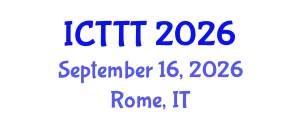 International Conference on Telecare, Telehealth and Telemedicine (ICTTT) September 16, 2026 - Rome, Italy