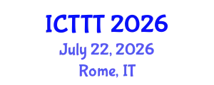 International Conference on Telecare, Telehealth and Telemedicine (ICTTT) July 22, 2026 - Rome, Italy