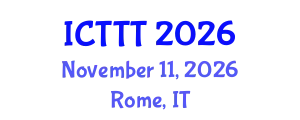 International Conference on Telecare, Telehealth and Telemedicine (ICTTT) November 11, 2026 - Rome, Italy