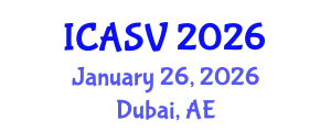 International Conference on Animal Sciences and Veterinary (ICASV) January 26, 2026 - Dubai, United Arab Emirates