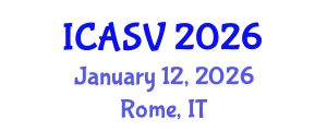 International Conference on Animal Sciences and Veterinary (ICASV) January 12, 2026 - Rome, Italy
