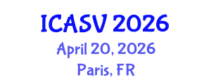 International Conference on Animal Sciences and Veterinary (ICASV) April 20, 2026 - Paris, France