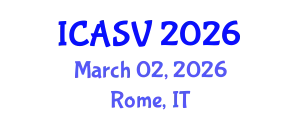 International Conference on Animal Sciences and Veterinary (ICASV) March 02, 2026 - Rome, Italy