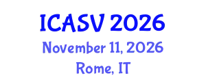 International Conference on Animal Sciences and Veterinary (ICASV) November 11, 2026 - Rome, Italy