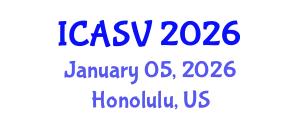 International Conference on Animal Sciences and Veterinary (ICASV) January 05, 2026 - Honolulu, United States