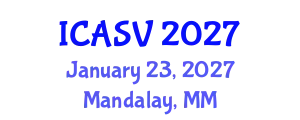 International Conference on Animal Sciences and Veterinary (ICASV) January 23, 2027 - Mandalay, Myanmar