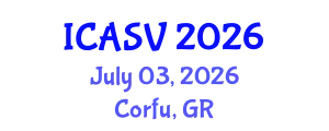 International Conference on Animal Sciences and Veterinary (ICASV) July 03, 2026 - Corfu, Greece