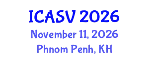 International Conference on Animal Sciences and Veterinary (ICASV) November 11, 2026 - Phnom Penh, Cambodia